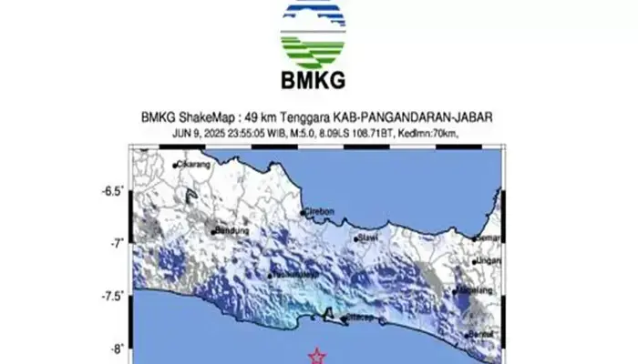 BMKG: Gempa di Pangandaran dirasakan hingga Cilacap dan Kebumen